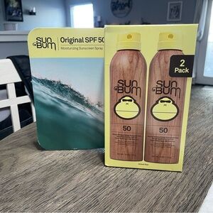 NIB Sun Bum Original Spf 50 Sunscreen Spray Vegan and Reef Friendly 2 Pack 5 OZ